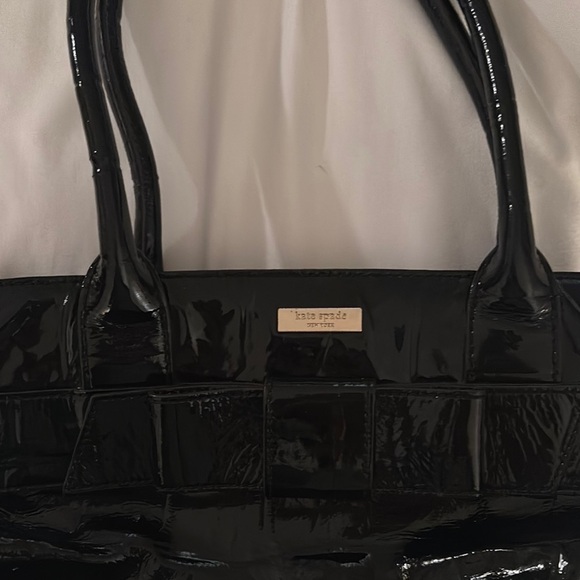 Kate Spade Elegant Black Patent Leather Handbag - Picture 2 of 5